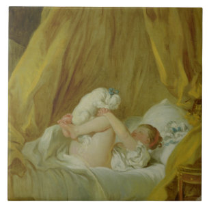 "La Gimblette", menina com um cão, c.1770 (óleo