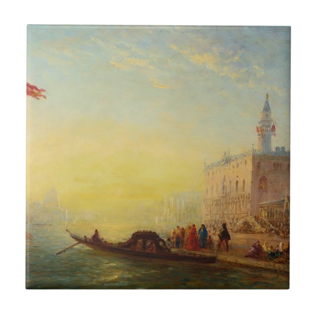 La Gondole, Quai Des Esclavons - Félix Ziem (Frente)