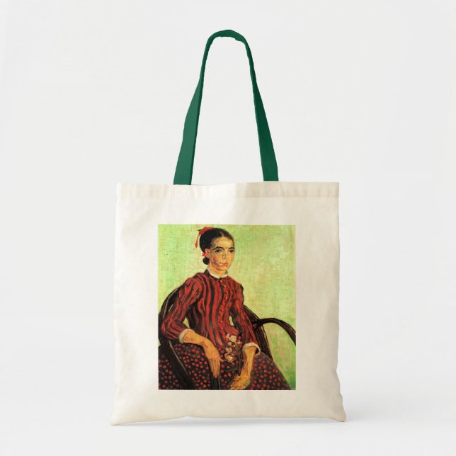 La Mousme, Sentada de Vincent van Gogh Bolsa Tote (Frente)