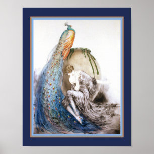"La Paon" Louis Icart Art Deco Impressão