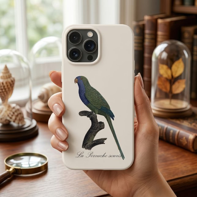 La Perruche souris / Monk Parakeet (Monk Parakeet or Monk Parrot, Myiopsitta Monachus. iPhone Case)