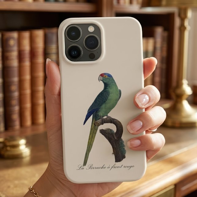 La Perruche, uma coroa (Orange-Fronted Parakeet, Eupsittula Canicularis. iPhone Case)