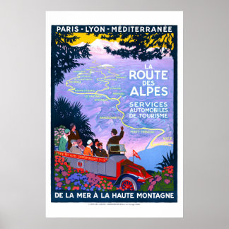 La Route des Alpes Poster de viagens (1920)
