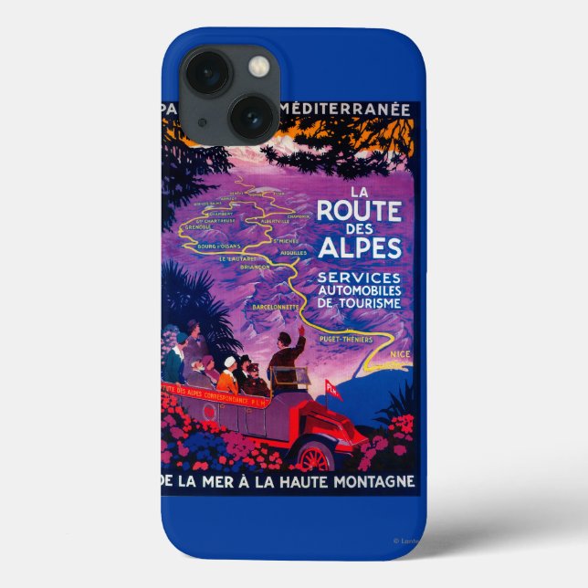 La Route Des Alpes Vintage Poster Europe (Verso)