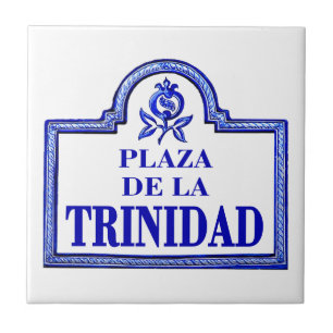 La sinal de rua de Trinidad do de da plaza,