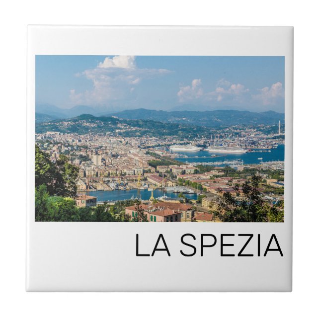 La Spezia Cityscape Liguria Itália Holiday Souveni (Frente)