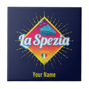 La Spezia Liguria Itália Retro Cruise Ship Vintage