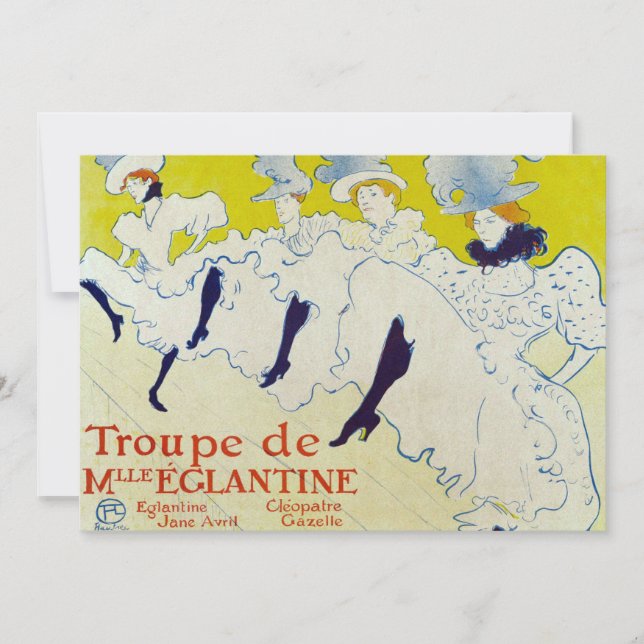 La Troupe de Mlle Eglantine por Toulouse Lautrec (Frente)