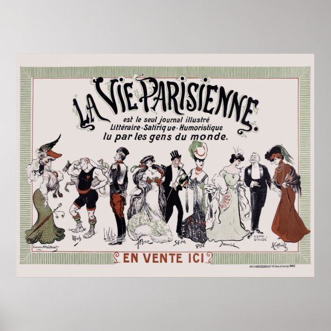 La Vie Parisienne França Poster vintage 1905 (Frente)