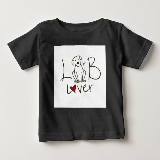 Lab Lover Baby 3/4 Capa Camisa Raglan (Frente)