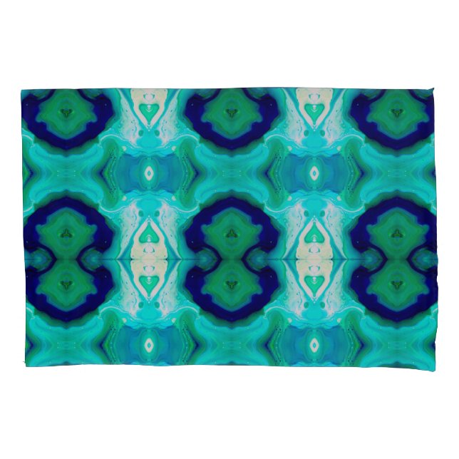 LaBella Turquoise e Blue - Cobrir Travesseiros (Frente-Esquerda)