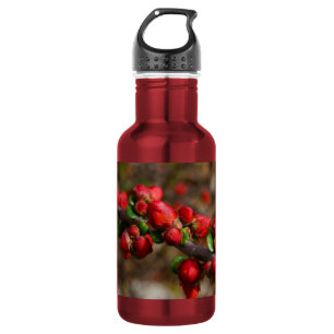 Lábio Vermelho Blooms Garrafa de Água de Aço Inoxi