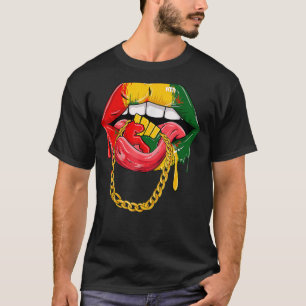 Lábios Africanos Camisa África Bandeira História N