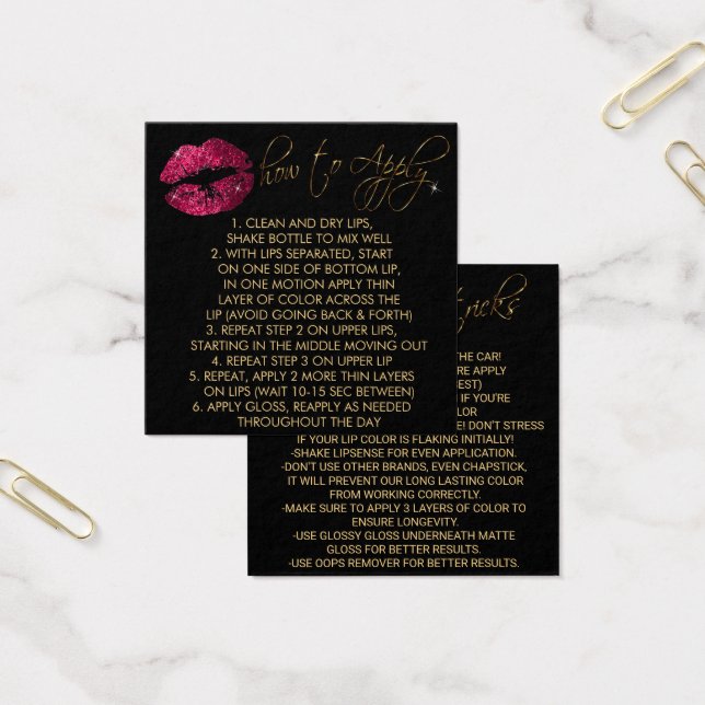 Lábios com brilho rosa quente 2 - Como aplicar (Escritótio)