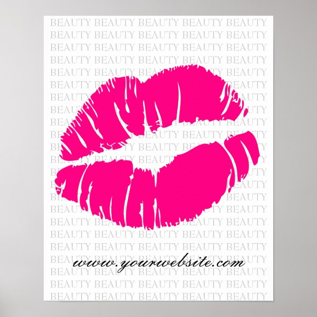 Lábios cor-de-rosa Bonito Spa Poster Salon BEAUTY  (Frente)