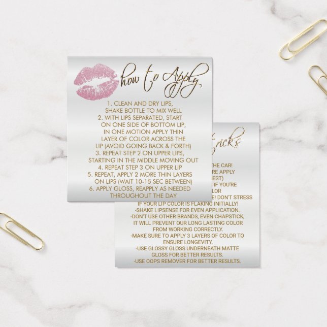 Lábios cor-de-rosa com brilho branco - Como aplica (Escritótio)