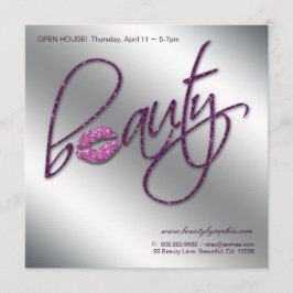 Lábios da beleza da casa aberta do convite da