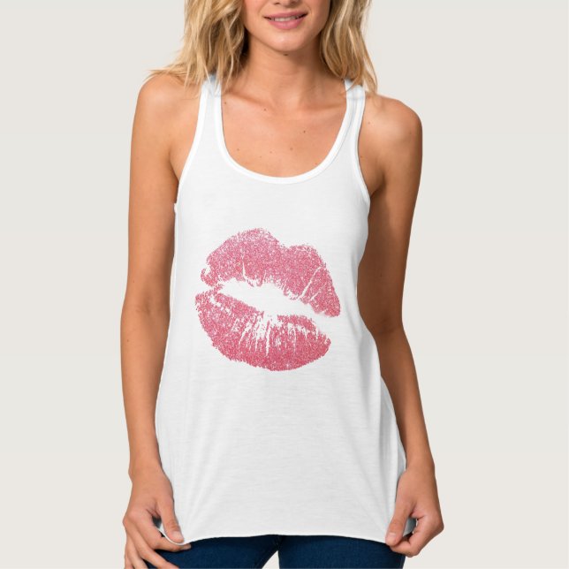 Lábios DE BEIJAS, CAMISAS T-SHIRTS E TOPS DE TANQU (Frente)