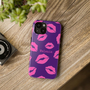 Lábios de Beijo Rosa Personalizados em Roxo