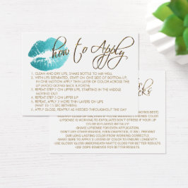 Lábios de Coleta Teal 2 - Como aplicar - Branco