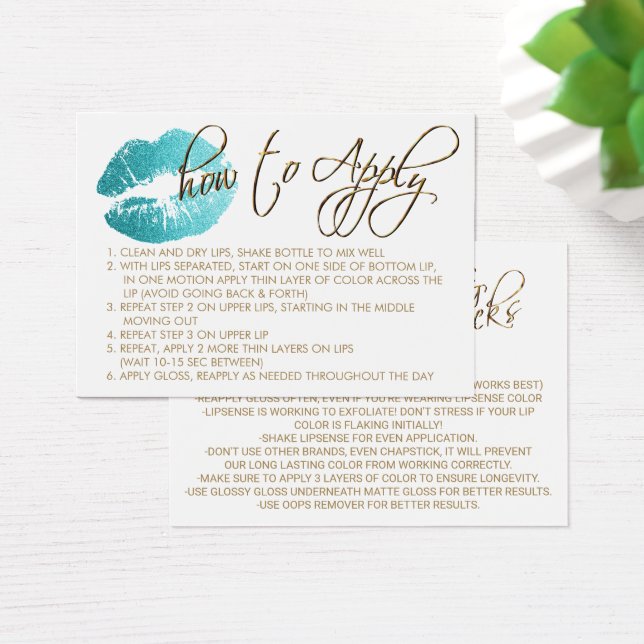 Lábios de Coleta Teal 2 - Como aplicar - Branco (Mesa)