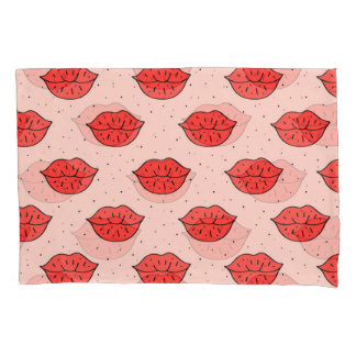 Lábios de desenho: padrão de rabiscos feminista.