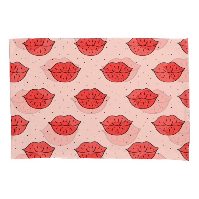 Lábios de desenho: padrão de rabiscos feminista. (Frente)