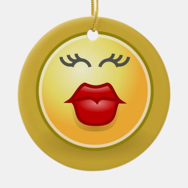 LÁBIOS DO NATAL KISSY ORNAMENTOS DE ÁRVORE - ROSTO (Frente)