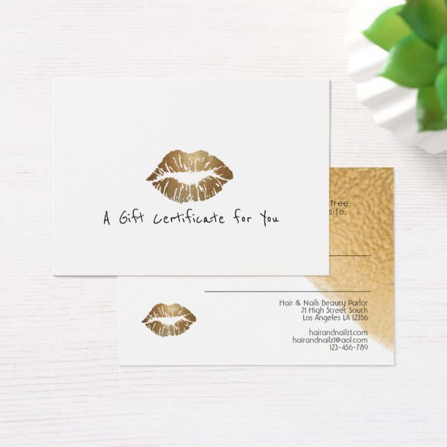 Lábios Dourados CERTIFICADO GIFT ADD LOGO Beauty S (Mesa)