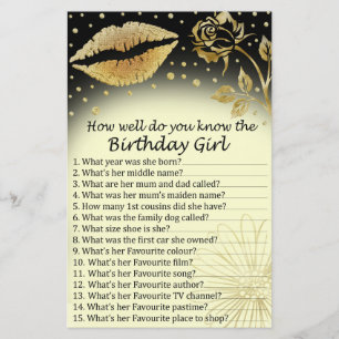 Lábios Dourados Como você conhece bem a aniversari