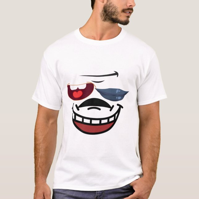 Lábios e Dentes Harmonia: Design de Camisa Emoji Ú (Frente)