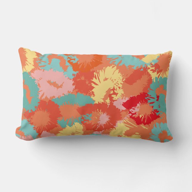 Lábios quentes, almofada de arte retro-pop (Frente)