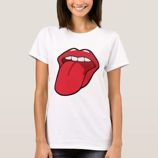 Lábios T-SHIRTS DA LÍNGUA CAMISETAS (Frente)
