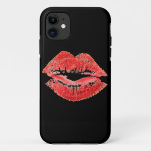 lábios vermelho beijo capas de iphone