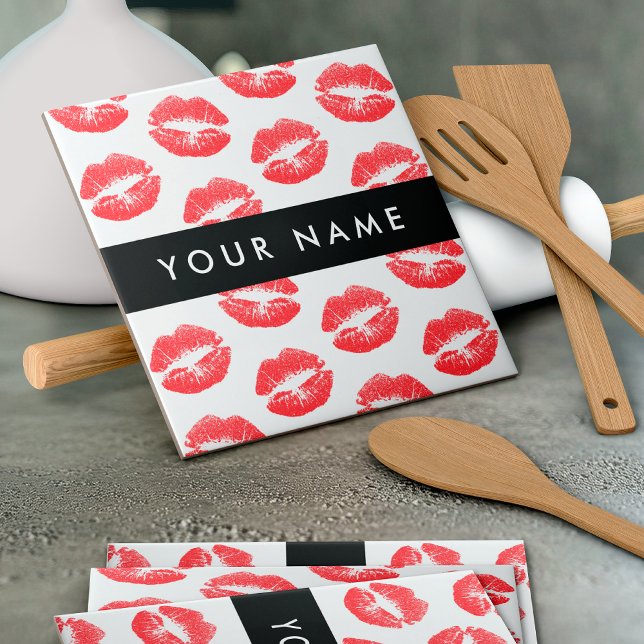 Lábios Vermelhos, Beijo, Batom, Seu Nome, Personal (Criador carregado)