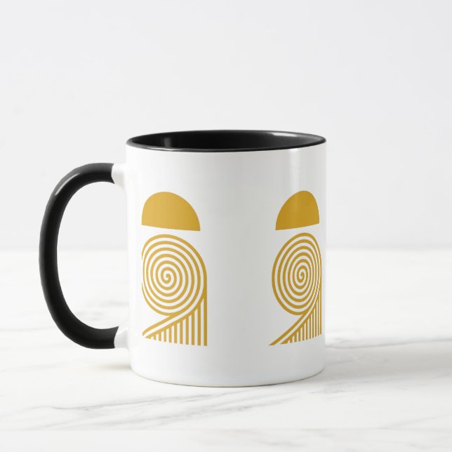 Labirinto de Luz – Sol e Caneca de Espiral Dourada (Esquerda)