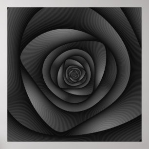 Labirinto Espiral poster em Monocromo