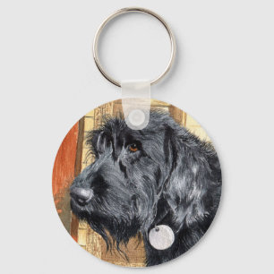 Labradoodle preto nº 1 Chaveiro