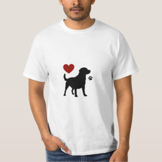 Labrador adora camiseta da silhueta