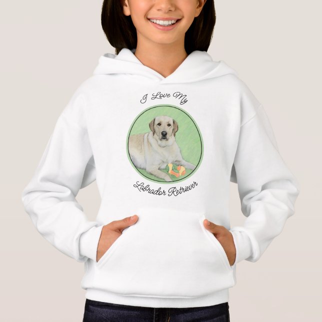 Labrador Amarelo - Impressão de Retriever e Tênis (Frente)