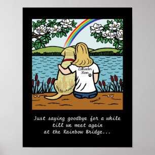 Labrador Angel e mamãe loira L Poster