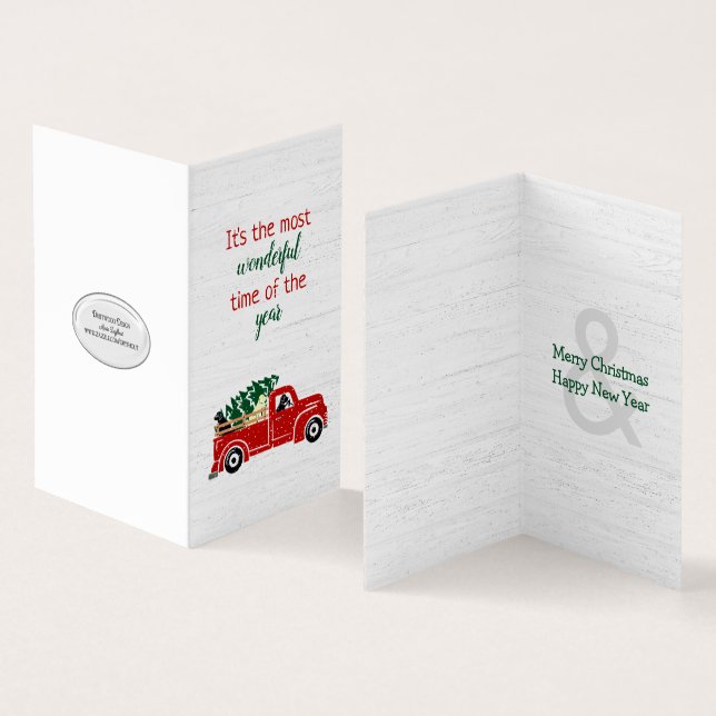 Labrador Cães Em Caminhão De Natal Vermelho (Interior e exterior)