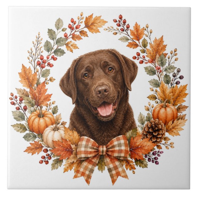 Labrador Chocolate Outono (Frente)