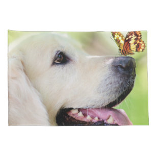 Labrador E Travesseiro decorativo De Borboleta
