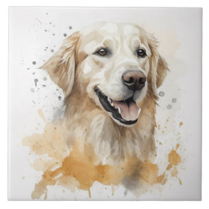 Labrador Golden Retriever Dog Watercolor