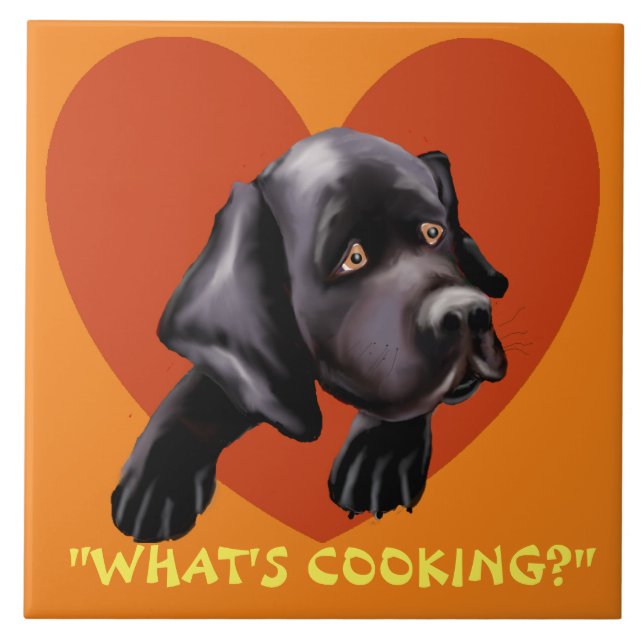 Labrador Love Cerâmica Kitchen Azulejo (Frente)
