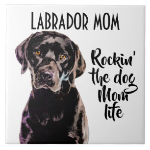 Labrador Mãe Azulejo Cerâmica