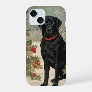 Labrador preto no inverno