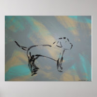 Labrador Retriever Abstrato Poster