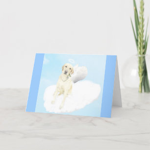 Labrador Retriever Angel Cartão de condolências